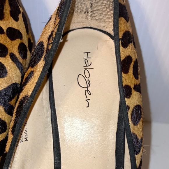 HALOGEN Cheetah Leopard Print Wedges Squared High Heel Womens 9.5M - Picture 6 of 11